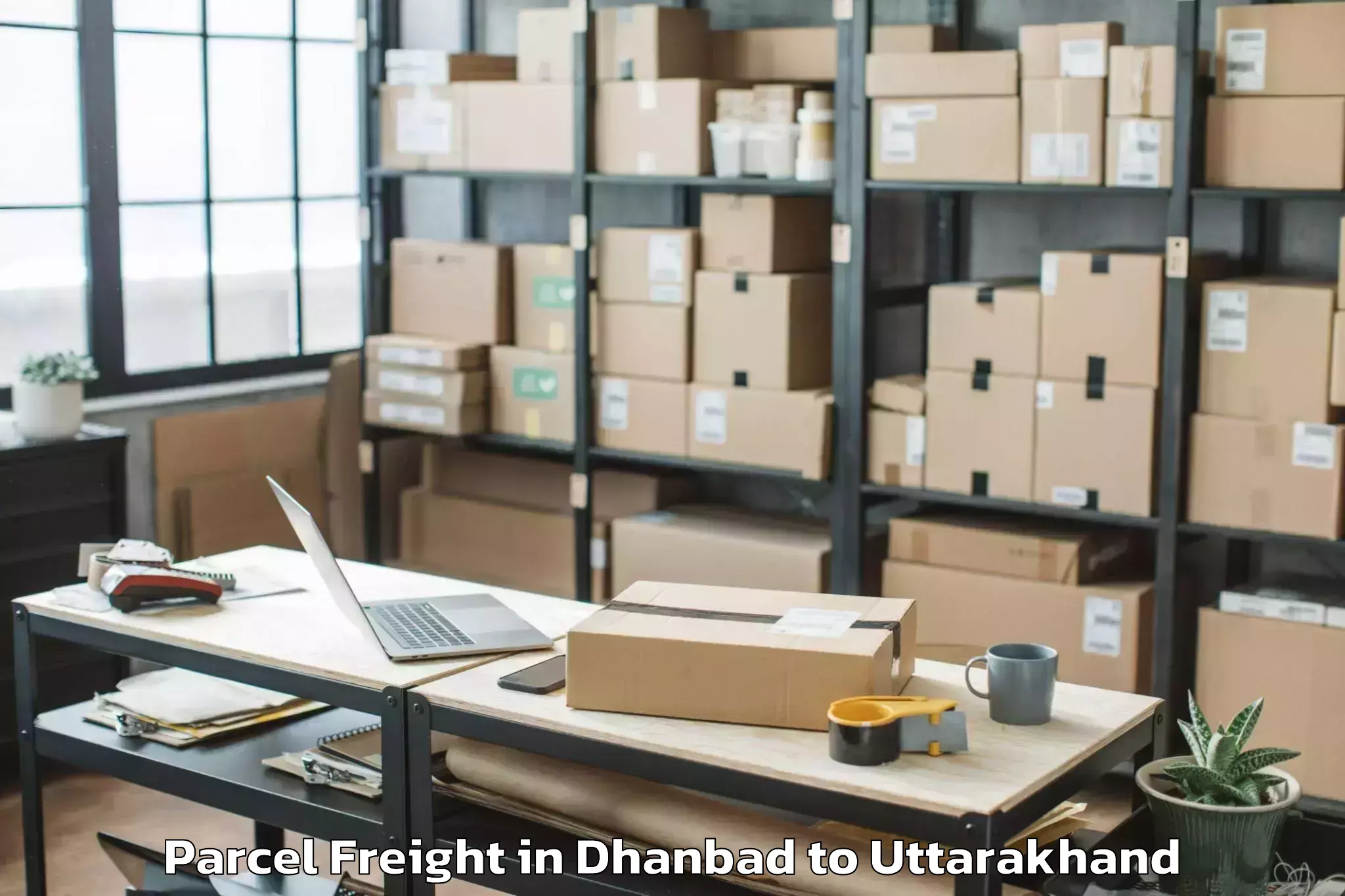 Easy Dhanbad to Bageshwar Parcel Freight Booking